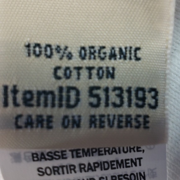 L.L. Bean Organic Cotton Quarter Zip Pullover Womens Medium White Blue 513193 - Picture 3 of 8